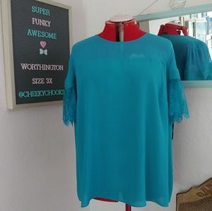FINAL PRICE·LAST DAY Worthington lace sleeve